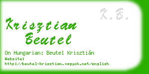 krisztian beutel business card
